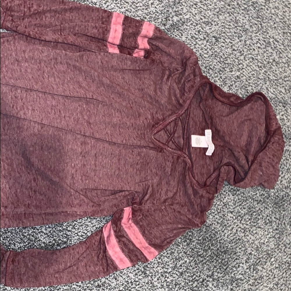 Maroon long sleeve hoodie